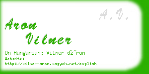 aron vilner business card